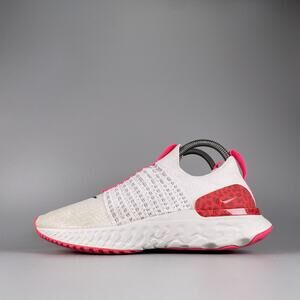 Nike React Phantom Run Flyknit 2 Women’s 8.5 White Pink Running Sneakers Shoes